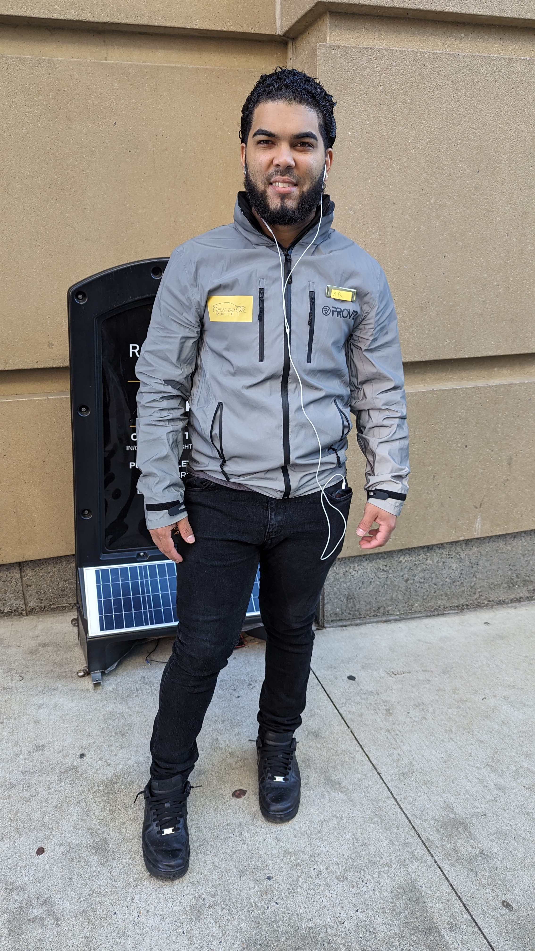 An Open Door Valet team member ready for service